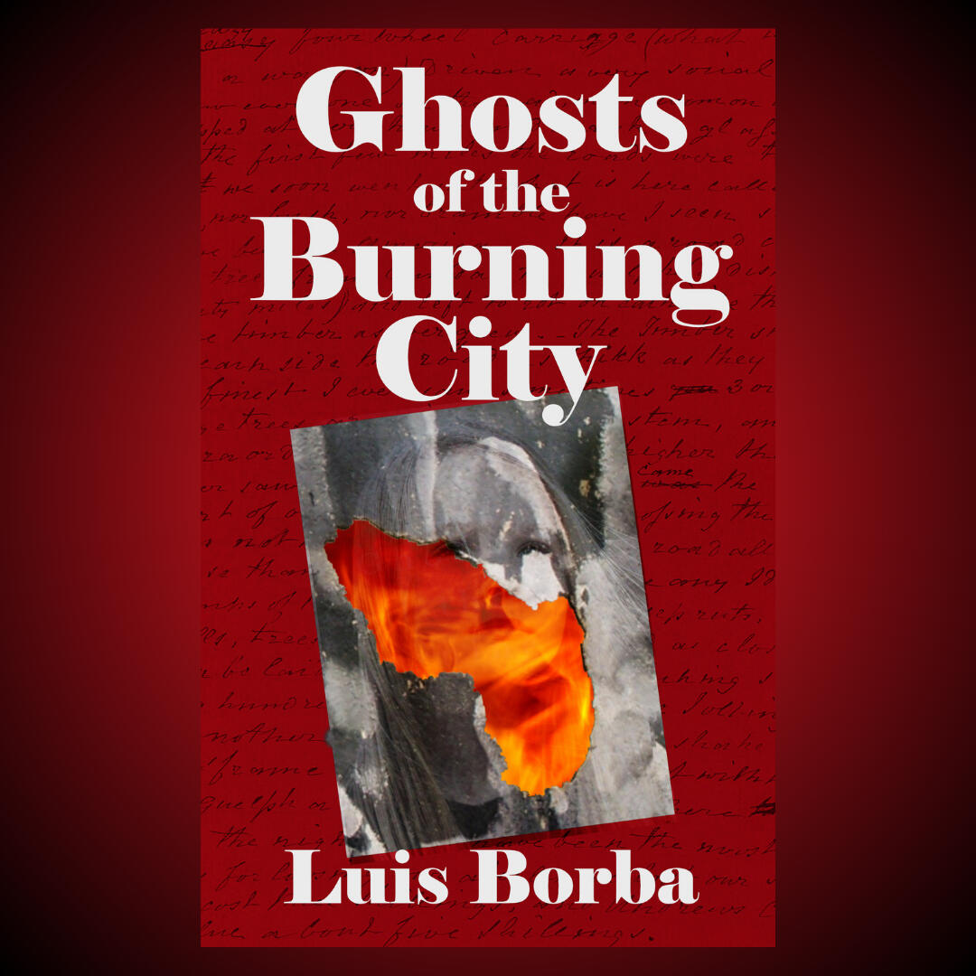 Cover of book with title in white lettering with orange flames.